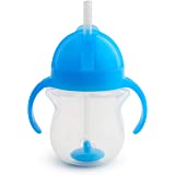 Munchkin Any Angle Click Lock Weighted Straw Trainer Cup, Blue, 7 Oz